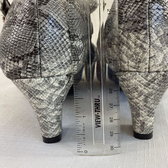 Angel Steps Closed Toe Mock Animal Pattern Short Heel Pump Size 8 NWOT - Picture 5 of 9